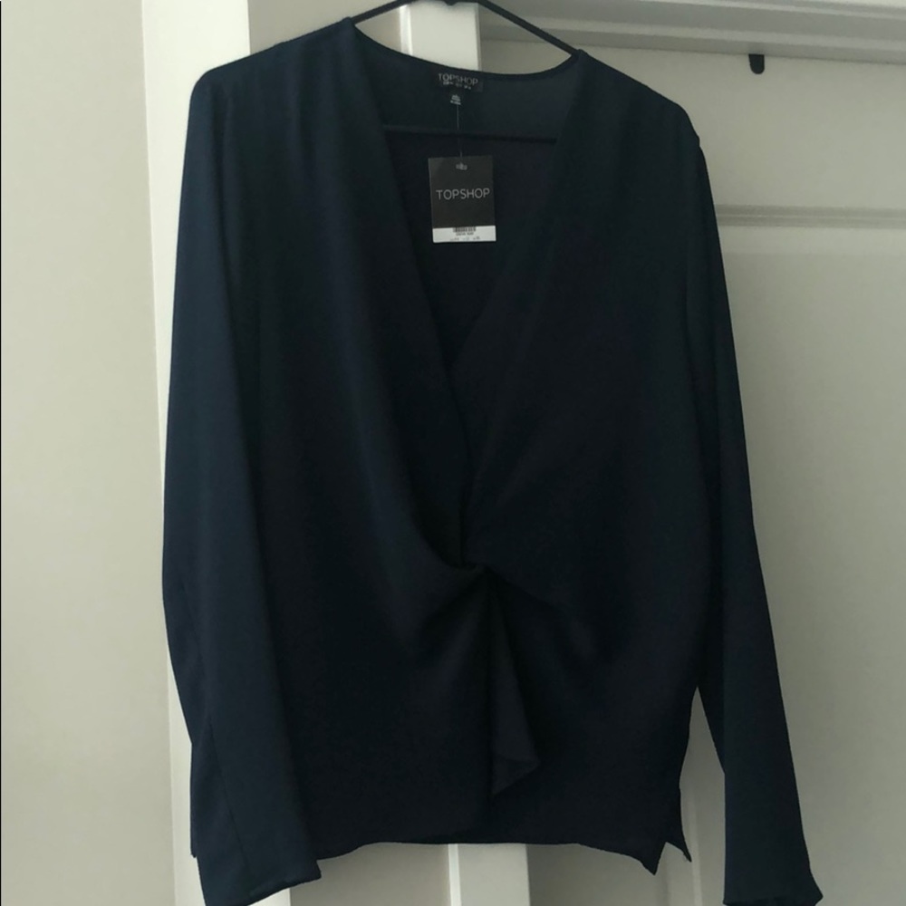 Navy TOPSHOP Blouse